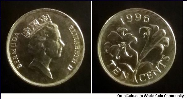 Bermuda 10 cents. 1996