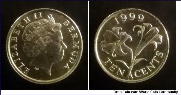 Bermuda 10 cents. 1999