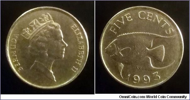 Bermuda 5 cents. 1993 (II)