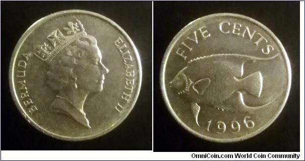 Bermuda 5 cents. 1996 (II)