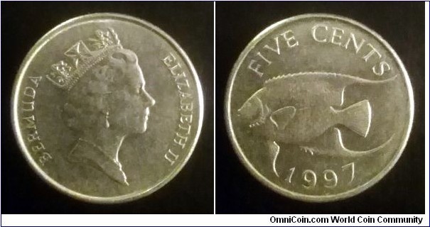 Bermuda 5 cents. 1997 (II)