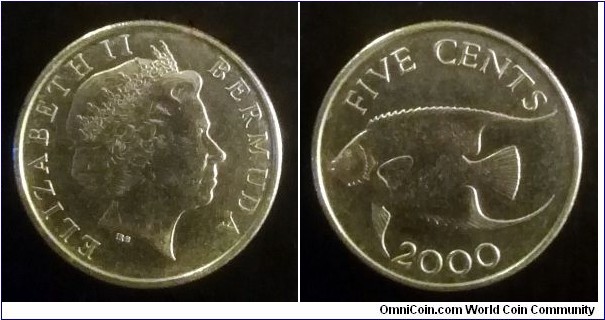 Bermuda 5 cents. 2000 (II)