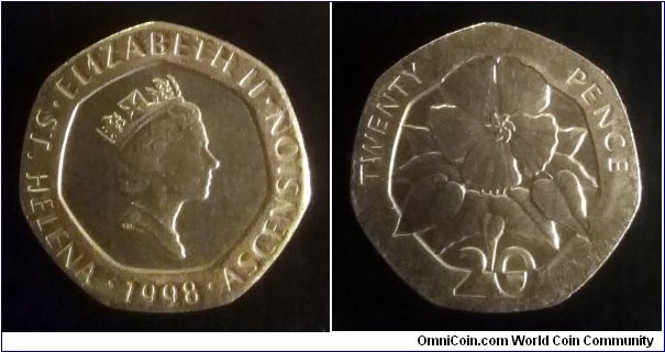 Saint Helena and Ascension 20 pence. 1998 (II)