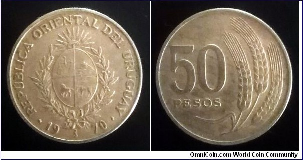 Uruguay 50 pesos. 1970 (II)