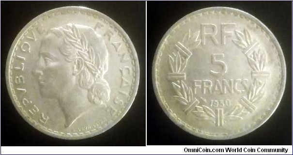 France 5 francs. 1950 (III)