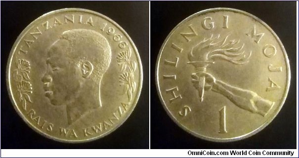 Tanzania 1 shilling. 1966 (II)