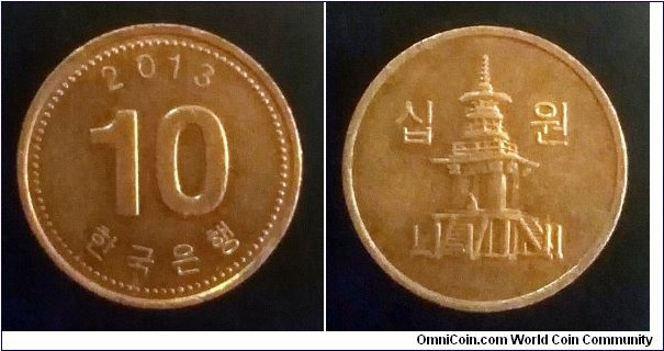 Republic of Korea (South Korea) 10 won. 2013