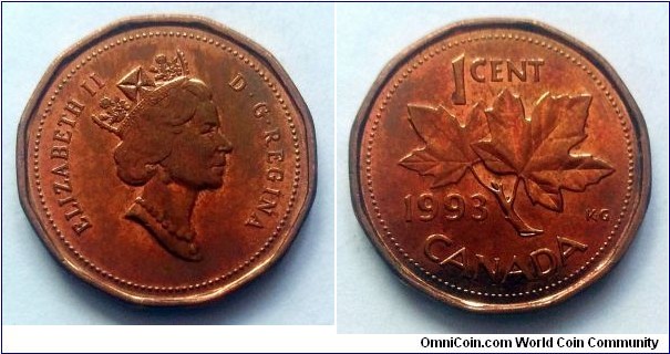 Canada 1 cent. 1993 (II)