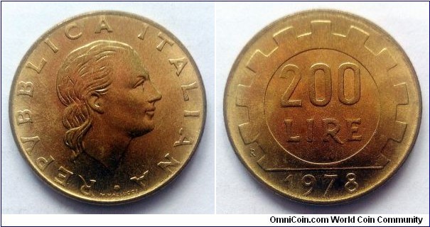 Italy 200 lire. 1978 (II)