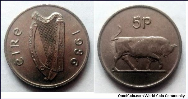 Ireland 5 pence. 1986 (II)