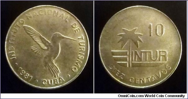 Cuba 10 centavos. 1981 (II)