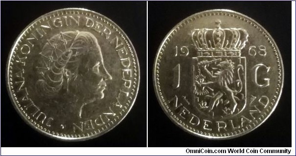 Netherlands 1 gulden. 1968