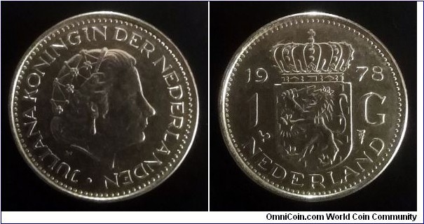 Netherlands 1 gulden. 1978 (II)