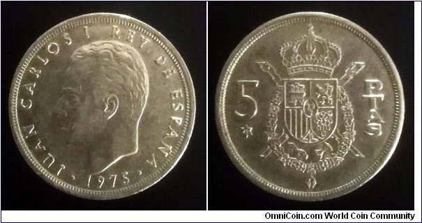 Spain 5 pesetas. 1975 (1979)