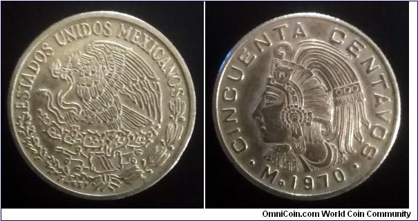 Mexico 50 centavos. 1970