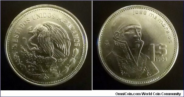 Mexico 1 peso. 1984 (II)