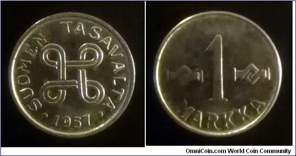 Finland 1 markka. 1957