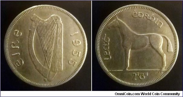 Ireland 1/2 crown. 1955