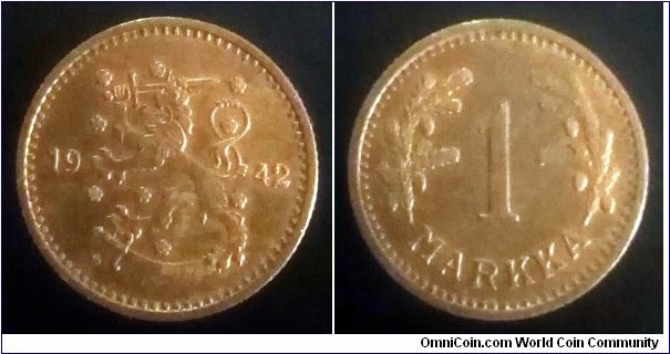 Finland 1 markka. 1942 (II)