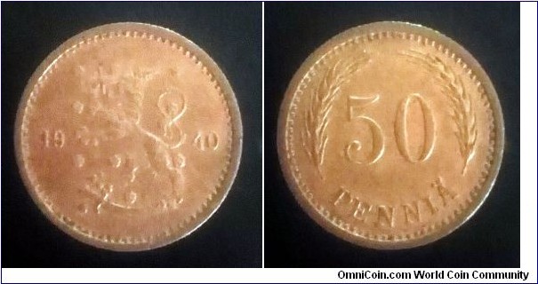 Finland 50 pennia. 1940