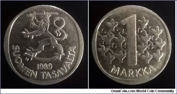 Finland 1 markka. 1989 M