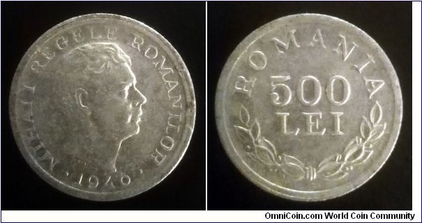 Romania 500 lei. 1946, Mihai I.