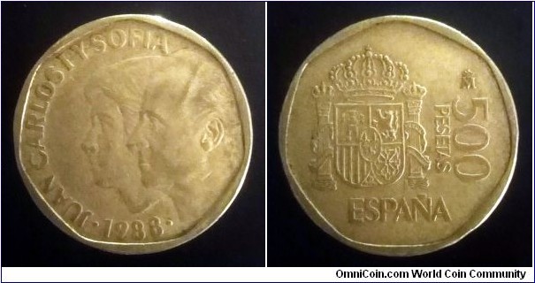 Spain 500 pesetas. 1988