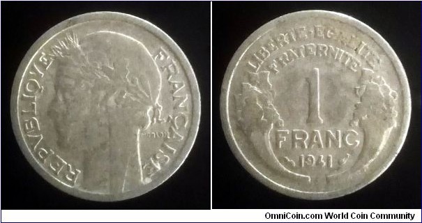 France 1 franc. 1941 (II)