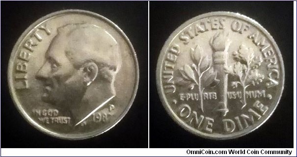 1987 P Roosevelt dime (II)