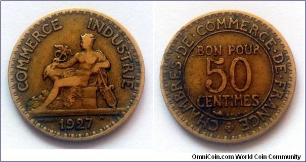 France 50 centimes. 1927