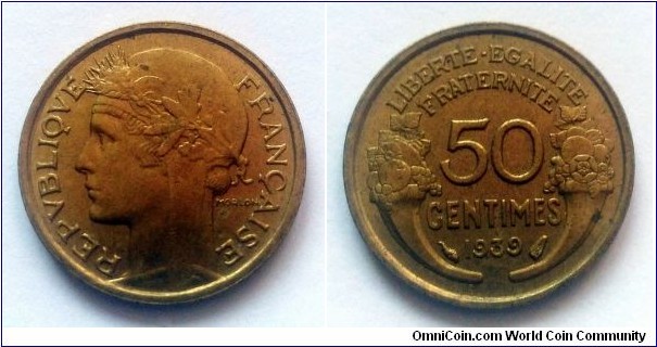 France 50 centimes. 1939 (IV)