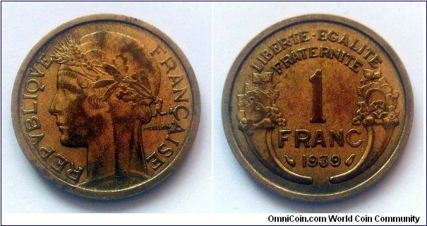 France 1 franc. 1939 (II)