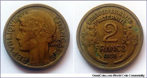 France 2 francs. 1938 (III)