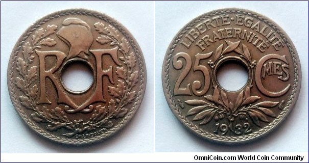 France 25 centimes. 1932 (II)