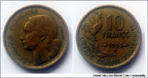 France 10 francs. 1952 B