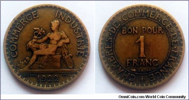 France 1 franc. 1922 (IV)