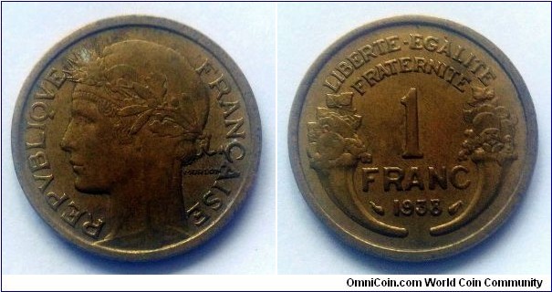 France 1 franc. 1938 (II)