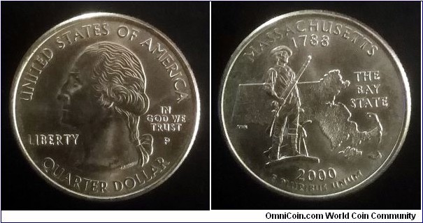 2000 P State quarter - Massachusetts