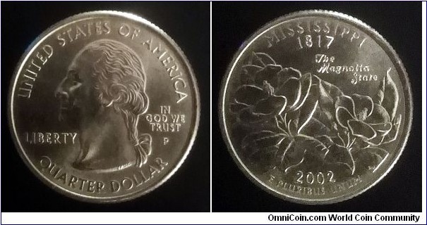 2002 P State quarter - Mississippi