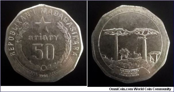 Madagascar 50 ariary. 1996 (II)