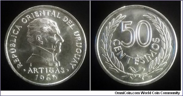 Uruguay 50 centesimos. 1965