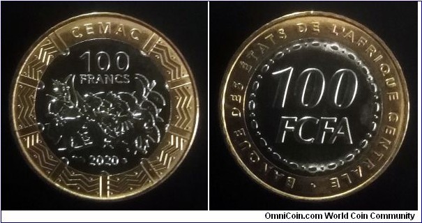 Central African States 100 francs. 2020