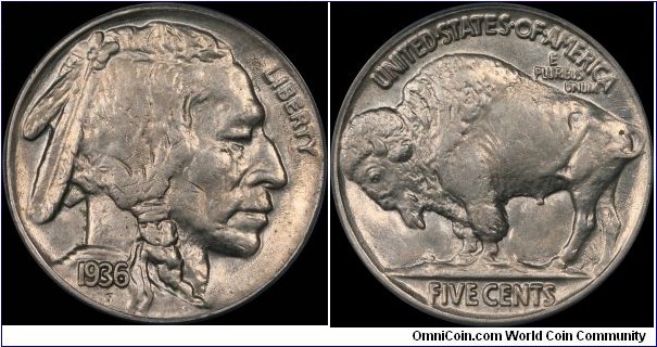 ANACS AU58 1935 buffalo nickel