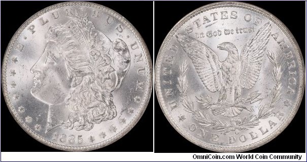 NGC MS64 1885-0 MORGAN SILVER DOLLAR