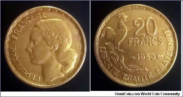 France 20 francs. 1950 (III)