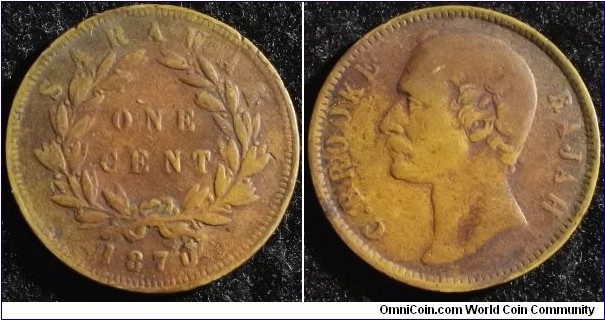 Sarawak 1870 1 cent. Weight: 8.19g