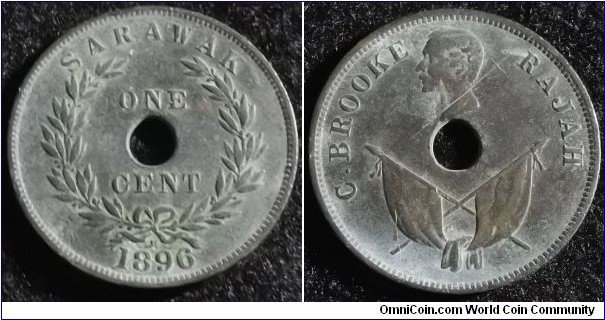 Sarawak 1896 1 cent. Weight: 9.12g