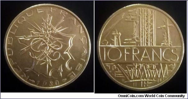 France 10 francs. 1980