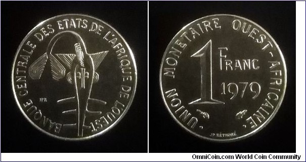 West African States 1 franc. 1979 (II)