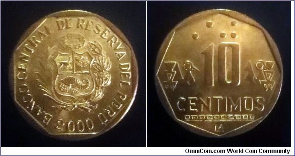 Peru 10 centimos. 2000